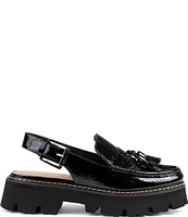 Donald Pliner Marsha Patent Leather Slingback Tassel Loafers