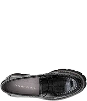 Donald Pliner Massy Patent Leather Lug Sole Loafers