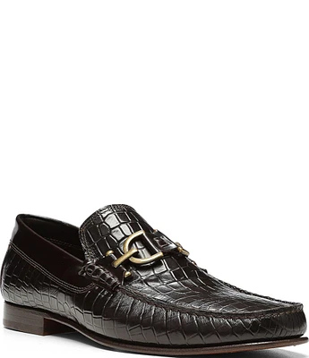 Donald Pliner Men's Dacio Bit Crocodile Leather Loafers