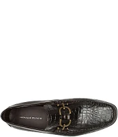 Donald Pliner Men's Dacio Bit Crocodile Leather Loafers