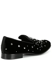 Donald Pliner Men's Spencer Embellished Velvet Dress Slip-Ons