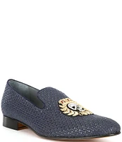 Donald Pliner Men's Spencer Crest Raffia Slip-Ons