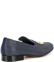 Donald Pliner Men's Spencer Crest Raffia Slip-Ons