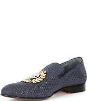 Donald Pliner Men's Spencer Crest Raffia Slip-Ons