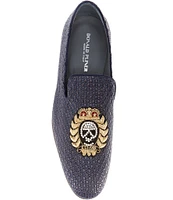 Donald Pliner Men's Spencer Crest Raffia Slip-Ons