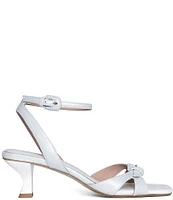 Donald Pliner Raili Metallic Leather Kitten Heel Dress Sandals