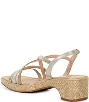 Donald Pliner Rosalie Metallic Leather Strappy Espadrille Sandals