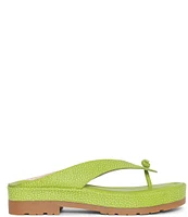 Donald Pliner Seena Textured Suede Platform Thong Sandals