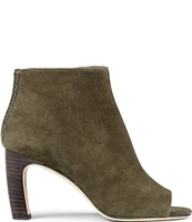 Donald Pliner Suede Peep Toe Shooties