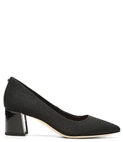 Donald Pliner Suzette Stretch Fabric Block Heel Pumps