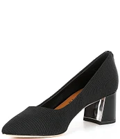 Donald Pliner Suzette Stretch Fabric Block Heel Pumps