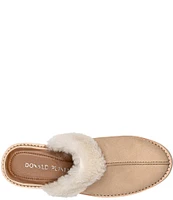 Donald Pliner Ullian Suede Shearling Lined Wedge Mules