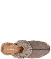 Donald Pliner Ullian Suede Shearling Lined Wedge Mules