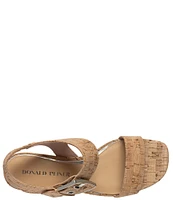 Donald Pliner Vixi Cork Buckled Block Heel Sandals