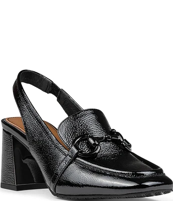 Donald Pliner Walla Patent Leather Slingback Loafer Pumps