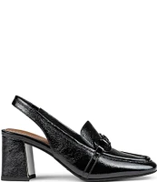 Donald Pliner Walla Patent Leather Slingback Loafer Pumps