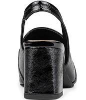 Donald Pliner Walla Patent Leather Slingback Loafer Pumps