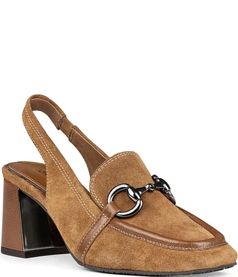 Donald Pliner Walla Suede Slingback Loafer Pumps