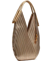 Donna Karan Baldwin Large Metallic Stripe Shoulder Bag