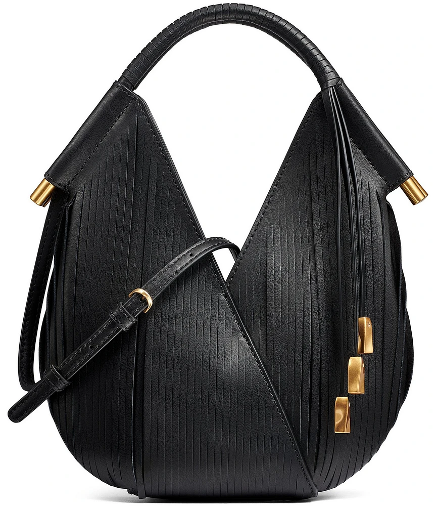 Donna Karan Baldwin Laser Cut Micro Leather Shoulder Bag