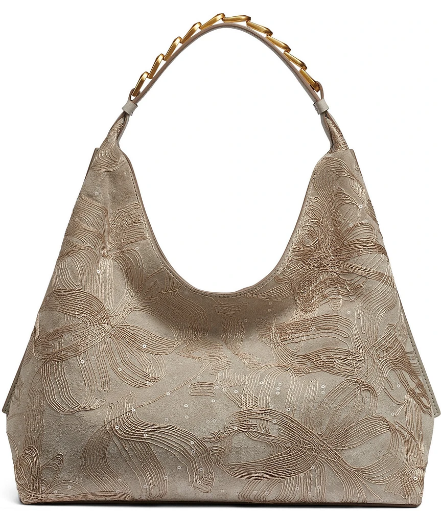 Donna Karan Bellmore Floral Slouchy Shoulder Bag