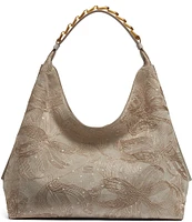 Donna Karan Bellmore Floral Slouchy Shoulder Bag
