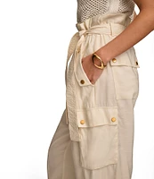 Donna Karan Belted High Rise Cargo Pants