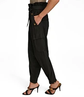 Donna Karan Belted High Rise Cargo Pants