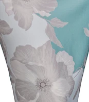 Donna Karan Boat Neck Sleeveless Floral Sheath Dress