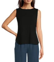 Donna Karan Boat Neck Sleeveless Top