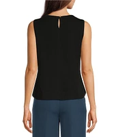 Donna Karan Boat Neck Sleeveless Top