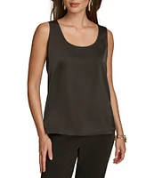 Donna Karan Charmeuse Scoop Neck Sleeveless Layering Cami