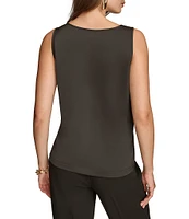 Donna Karan Charmeuse Scoop Neck Sleeveless Layering Cami