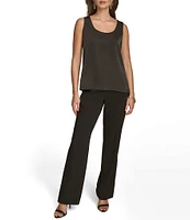 Donna Karan Charmeuse Scoop Neck Sleeveless Layering Cami