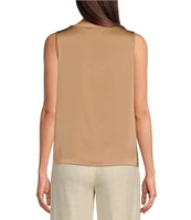 Donna Karan Charmeuse Scoop Neck Sleeveless Layering Fitted Cami