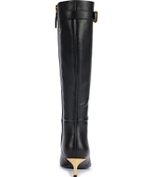 Donna Karan Clari Tall Leather Buckle Boots