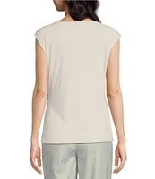 Donna Karan Cowl Neckline Cap Sleeve Blouse