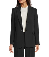 Donna Karan Crepe One button Cargo Jacket