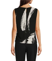 Donna Karan Crew Neck Sleeveless Layering Cami Top