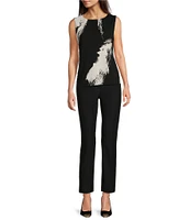 Donna Karan Crew Neck Sleeveless Layering Cami Top