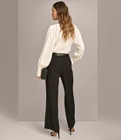 Donna Karan Crop Wide Leg Chain Belt Pant