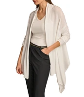 Donna Karan Drape Open Front Cardigan