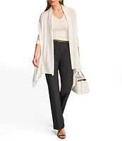 Donna Karan Drape Open Front Cardigan