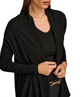 Donna Karan Drape Open Front Cardigan