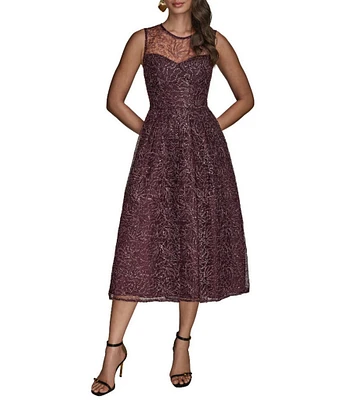 Donna Karan Embellished Sequin Midi Dress