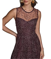 Donna Karan Embellished Sequin Midi Dress