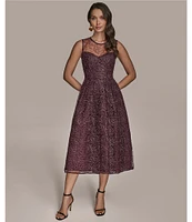 Donna Karan Embellished Sequin Midi Dress