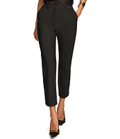 Donna Karan Essential Pleated Slim Mid Rise Pants