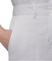 Donna Karan Flat Front Wide Leg Glazed Dressing Cargo Pants