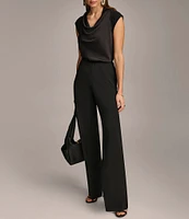 Donna Karan Flat Front Wide Leg Pants